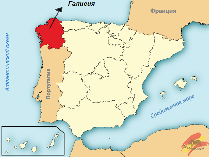 galicia na karte