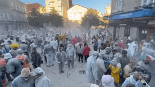 Мучная битва в городке Xinzo de Limia